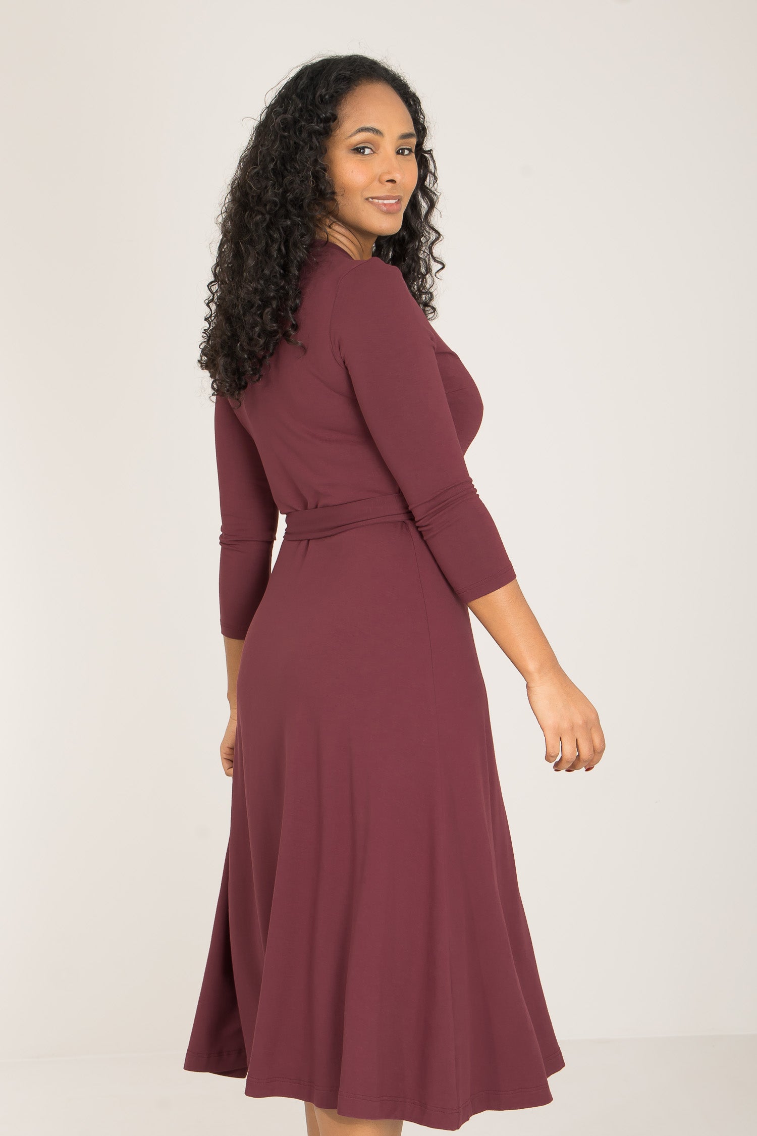 Burgundy hotsell jersey dress