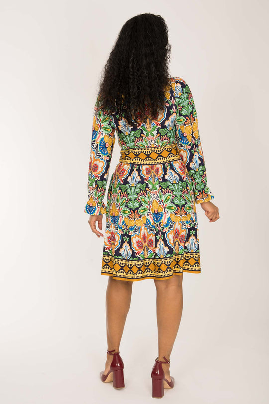 Wow short jersey dress - Navy folklore